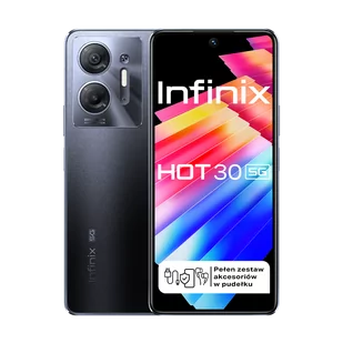 Infinix HOT 30 5G 8/128GB X6832 Czarny - Telefony komórkowe - miniaturka - grafika 1