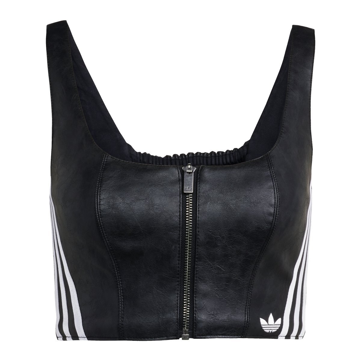 Top damski koszulka na ramiączkach damska ADIDAS FAUX LTHR TOP (JY6309) 34