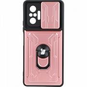 Etui i futerały do telefonów - Bizon Etui Case Camshield Card Slot Ring Redmi Note 10 Pro różowe BCCSCSRRN10PLPN - miniaturka - grafika 1