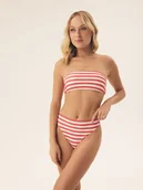 Stroje kąpielowe - Dół bikini Malibu Bloovii czerwony, biały L - miniaturka - grafika 1