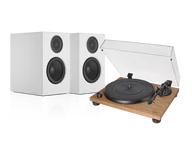 Zestawy stereo - Audio-Technica AT-LPW40WN (orzech) + A28 (biały) - miniaturka - grafika 1