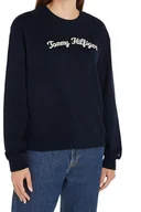 Bluzy damskie - Bluza damska Tommy Hilfiger Mdrn Reg Script dresowa klasyczna z polarem-S - miniaturka - grafika 1