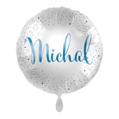 Balony i akcesoria - Balon imienny foliowy Michał okrągły pakowany 43 cm - miniaturka - grafika 1
