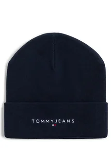 Tommy Jeans Czapka męska Mężczyźni Bawełna niebieski jednolity, ONE SIZE - Czapki męskie - miniaturka - grafika 1