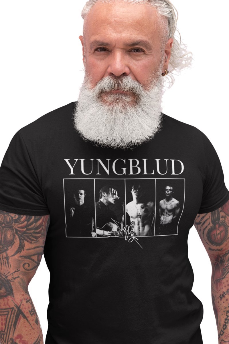 YUNGBLUD TSHIRT Z NADRUKIEM koszulka czarna męska prezent dla niego rap 5XL