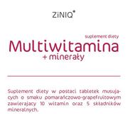 Witaminy i minerały - TITLIS SPÓŁKA Z OGRANICZONĄ ODPOWIEDZIALNOŚCIĄ ZINIQ Multiwitamina + minerały 20 tabletek musujących - miniaturka - grafika 1
