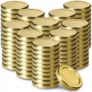 Metalowe wieczka do słoików i butelek Kalbo 100 szt. 53mm złote - Pojemniki kuchenne Metalowe wieczka do słoików i butelek Kalbo 100 szt. 53mm złote - Pojemniki kuchenne - miniaturka - grafika 1