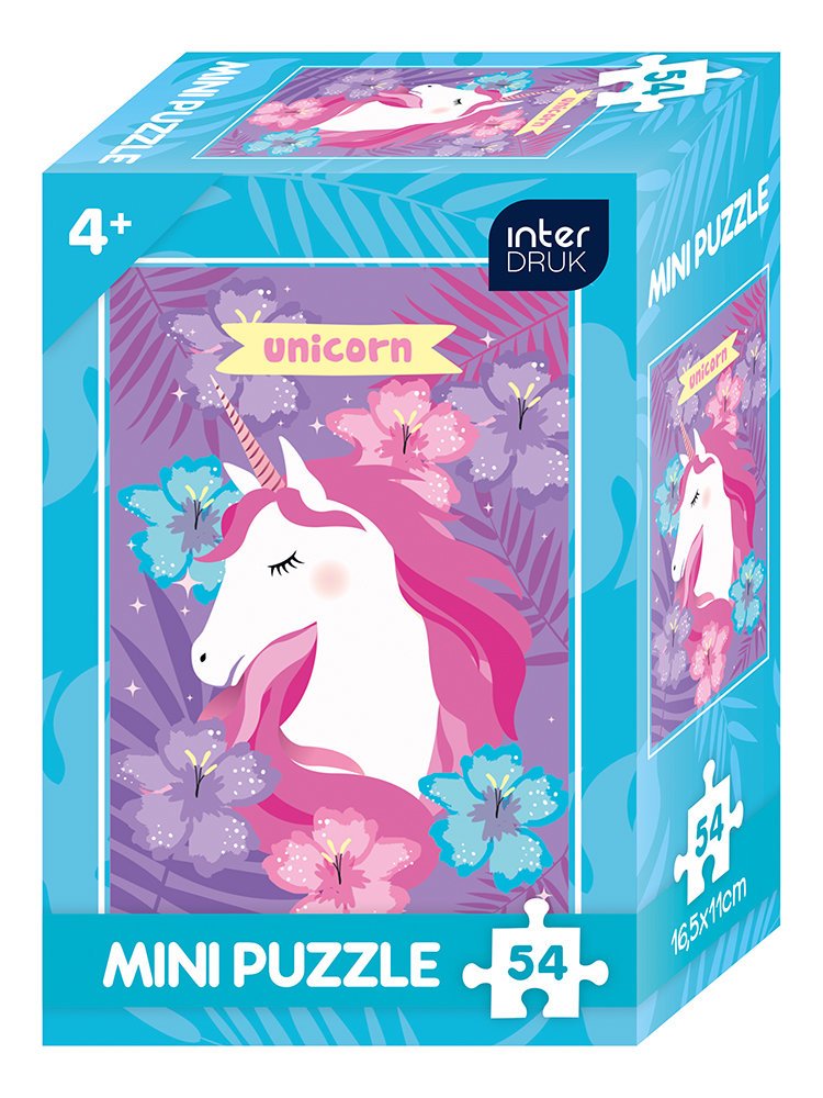 Puzzle Mini Interdruk 54 Elementy Jednorożrec - Ta70