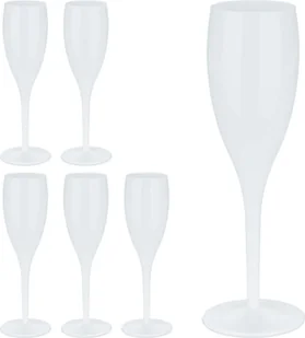 relaxdays kieliszki do szampana plastikowe zestaw 6 sztuk - Kieliszki - miniaturka - grafika 1