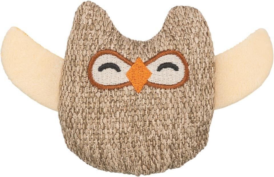 Sówka, zabawka, dla kota, plusz, 8 cm, z kocimiętką