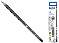 Kredki, ołówki, pastele i pisaki - Ołówki Trójkątne Milan 6b, Pud. 12 Szt. - miniaturka - grafika 1