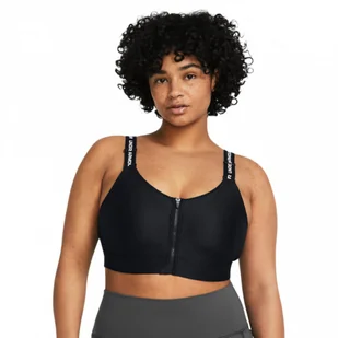 Biustonosz treningowy Under Armour UA Infinity High Zip 2.0 Bra - czarny - UNDER ARMOUR - Bielizna sportowa damska - miniaturka - grafika 1