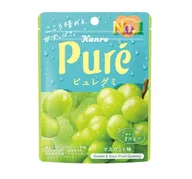 Żelki - PURE GUMI MUSCAT - SŁODKO-KWAŚNE ŻELKI O SMAKU JASNYCH WINOGRON, KANRO 56g - miniaturka - grafika 1