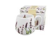 Kubki - Kubek do kawy i herbaty porcelanowy, baryłka DUO CLASSIC LAVENDER 430 ml - miniaturka - grafika 1