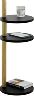 Ławy i stoliki kawowe - Czarny okrągły stolik pomocniczy do salonu - Zork 5X - miniaturka - grafika 1