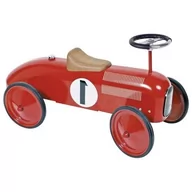 Jeździki dla dzieci - Goki Jeździk czerwona metalowa wyścigówka - miniaturka - grafika 1