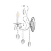 Lampy ścienne - DANIELLA W1 ekskluzywny kinkiet kryształowy chromowany 1xE14 (1) - miniaturka - grafika 1