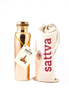 sattva AYURVEDA Indyjska butelka miedziana GŁADKA 950ml - SKLEP W LUBLINIE - - Butelki termiczne - miniaturka - grafika 1