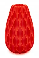 Wazony i flakony - Nowoczesny wazon na suche kwiaty / LEGO - czerwony matowy, nietłukący 20cm - miniaturka - grafika 1