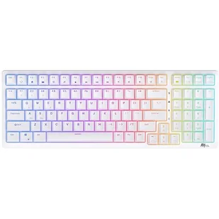 Klawiatura mechaniczna Royal Kludge RK98 RGB, Brown switch (biała) - Klawiatury - miniaturka - grafika 1