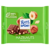 Czekolada - Ritter Sport CZEKOLADA MLECZNA Z CIĘTYMI ORZECHAMI LASKOWYMI 100G zakupy dla domu i biura OF2226 - miniaturka - grafika 1