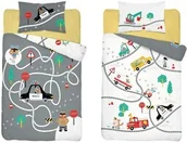 Pościel dla dzieci - Detexpol Pościel bawełniana 90x120 Ulica straż pożarna policja szara 4280 B Mayamoo 20 - miniaturka - grafika 1
