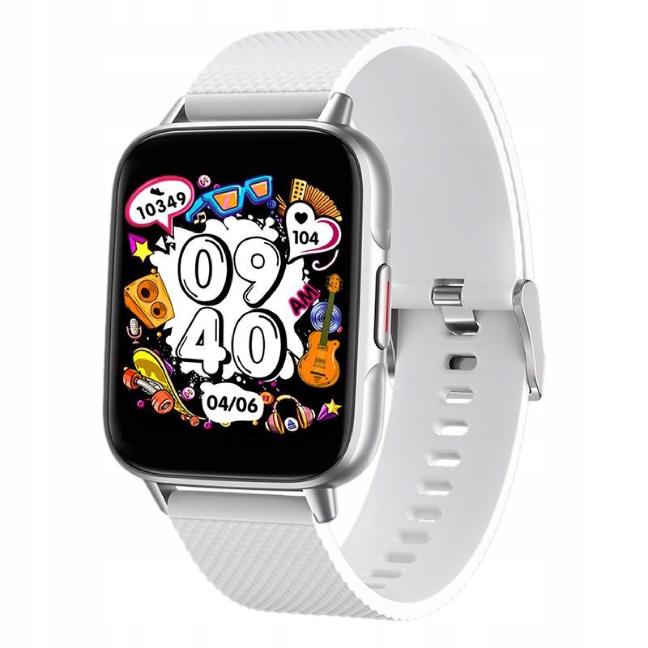 Zegarek Damski Smartwatch Ntn F02SILVER 3D Menu Pl