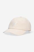 Czapki męskie - Wood Wood czapka z daszkiem bawełniana Eli AA kolor biały z aplikacją 10250811.7083-OFFWHITE - miniaturka - grafika 1