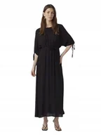 Sukienki - VERO MODA CZARNA SUKIENKA Z KRÓTKIM RĘKAWEM PROSTA L JGL - miniaturka - grafika 1