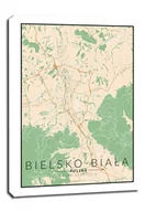 Obrazy i zdjęcia na płótnie - Bielsko Biała mapa kolorowa - obraz na płótnie Wymiar do wyboru: 40x60 cm - miniaturka - grafika 1