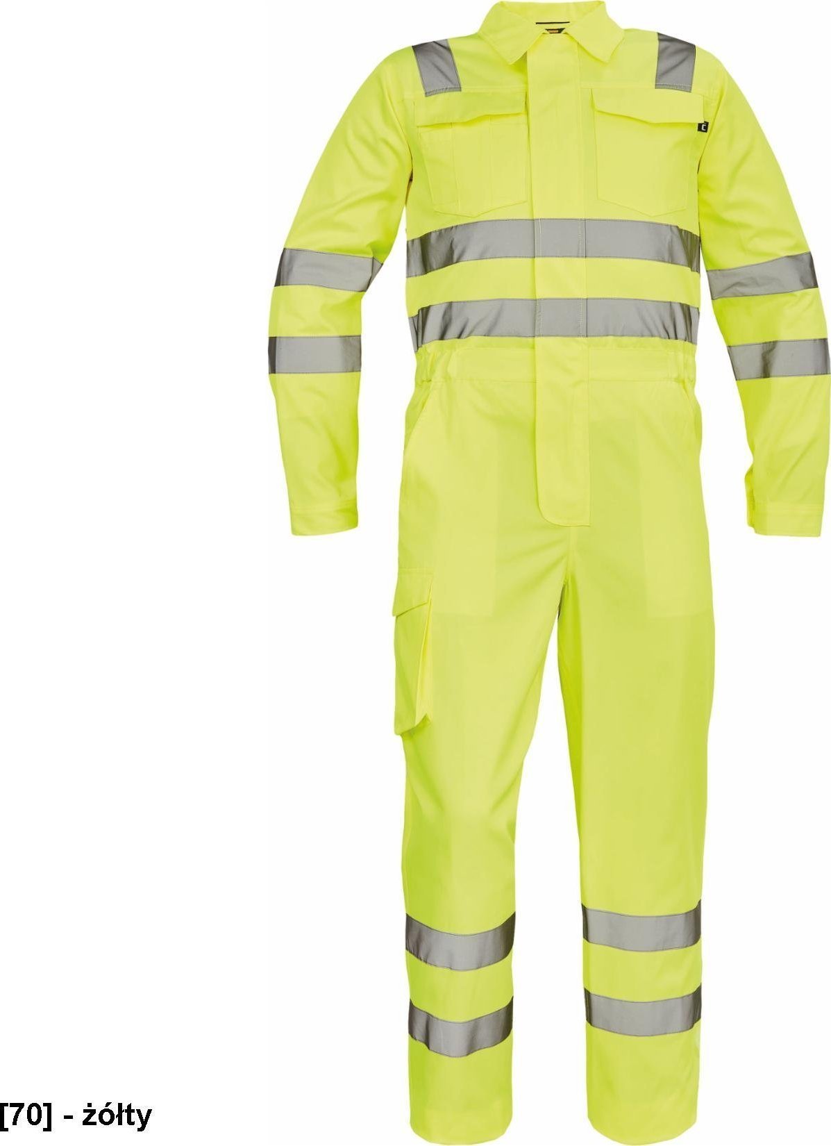 CERVA PATERNA HV męski roboczy kombinezon Hi-Vis z odblaskowymi taśmami - żółty 48