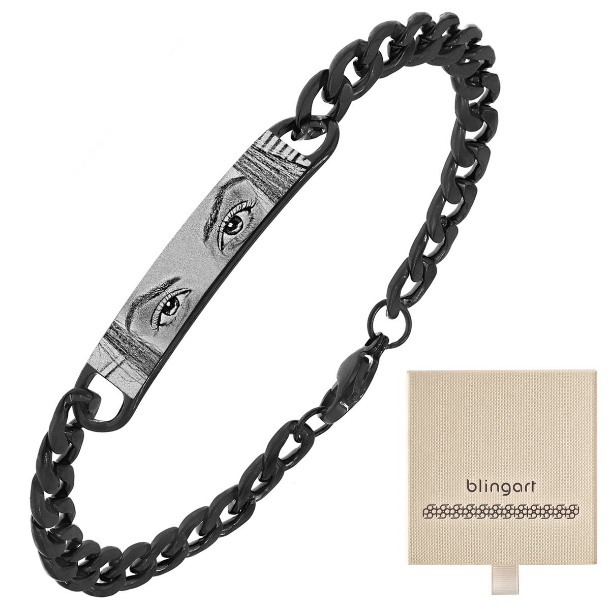 Bransoletka z GRAWEREM męska / damska pancerka