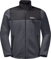 Bluzy męskie - Jack Wolfskin Polar męski DNA Grizzly Fz M ebony r. S 1709982_6230 - miniaturka - grafika 1