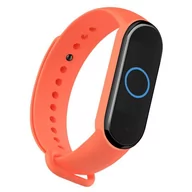 Akcesoria do smartwatchy - Zamienna silikonowa opaska pasek bransoleta bransoletka do Xiaomi Mi Band 5 pomarańczowy - miniaturka - grafika 1