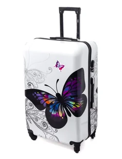 Duża walizka podróżna 5188 ABS Luxury Motyl - Walizki - miniaturka - grafika 1