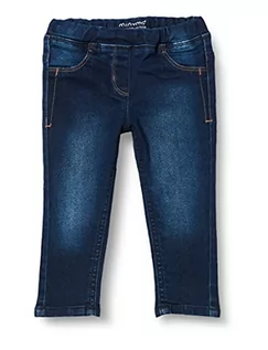 Spodnie i spodenki dla dziewczynek - MINYMO Jeansy dziewczęce Power Stretch Slim Fit, niebieski (Dark Blue Denim), 80 cm - grafika 1