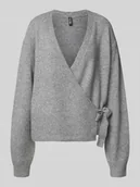 Swetry damskie - Kurtka o kroju regular fit z dzianiny z dodatkiem wełny model ‘MALOU’ - miniaturka - grafika 1