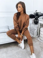 Dresy damskie - Komplet damski dresowy ARIELLA PREMIUM mokka Dstreet AY0730-XL - miniaturka - grafika 1