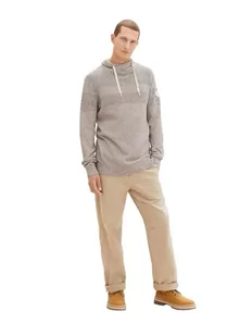 TOM TAILOR sweter męski, 32742 – beżowy granatowy mouline, L - Swetry męskie - miniaturka - grafika 1