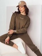 Bluzy damskie - Bluza oversize damska AWIOL brązowa Dstreet BY1273 - miniaturka - grafika 1