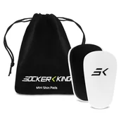 Piłka nożna - BIAŁE MINI OCHRANIACZE SOCKER KING 8X5CM - miniaturka - grafika 1