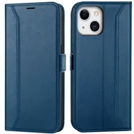 Etui i futerały do telefonów - Etui na telefon komórkowy iPhone 13 Mini składane etui z klapką, niebieskie - miniaturka - grafika 1