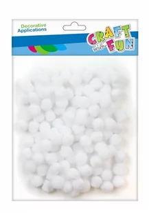 Craft with Fun Ozdoba dekoracyjna Pompon 120szt/1cm Biel Pbh 12/144 - Pozostałe akcesoria dla plastyków - miniaturka - grafika 1