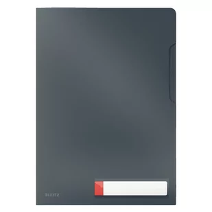Leitz Obwoluta A4 "L" COSY z kieszonką na etykietę szara aksamitna /47080089/ ES1489-5 - Ofertówki - miniaturka - grafika 2