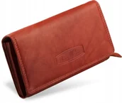 Portfele - SKÓRZANY PORTFEL DAMSKI MIĘKKA PORTMONETKA ZAMEK - miniaturka - grafika 1