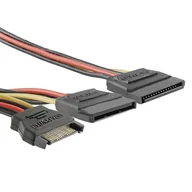 Kable komputerowe i do monitorów - Qoltec Kabel zasilający SATA rozgałęziacz M/2*F 0,2m 52312 - miniaturka - grafika 1