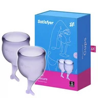 Kubeczki menstruacyjne - Satisfyer Zestaw kubeczków menstruacyjnych Satisfyer Feel Secure Menstrual Cup Set Lila - miniaturka - grafika 1