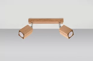 Sollux Lighting Plafon KEKE 2 dąb - Lampy sufitowe - miniaturka - grafika 1