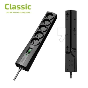 Ever Listwa zasilająca CLASSIC1.5 m CZARNA (T/LZ09-CLA015/0000) - Listwy zasilające - miniaturka - grafika 2