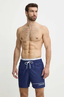 Calvin Klein szorty kąpielowe kolor niebieski - Stroje kąpielowe - miniaturka - grafika 1
